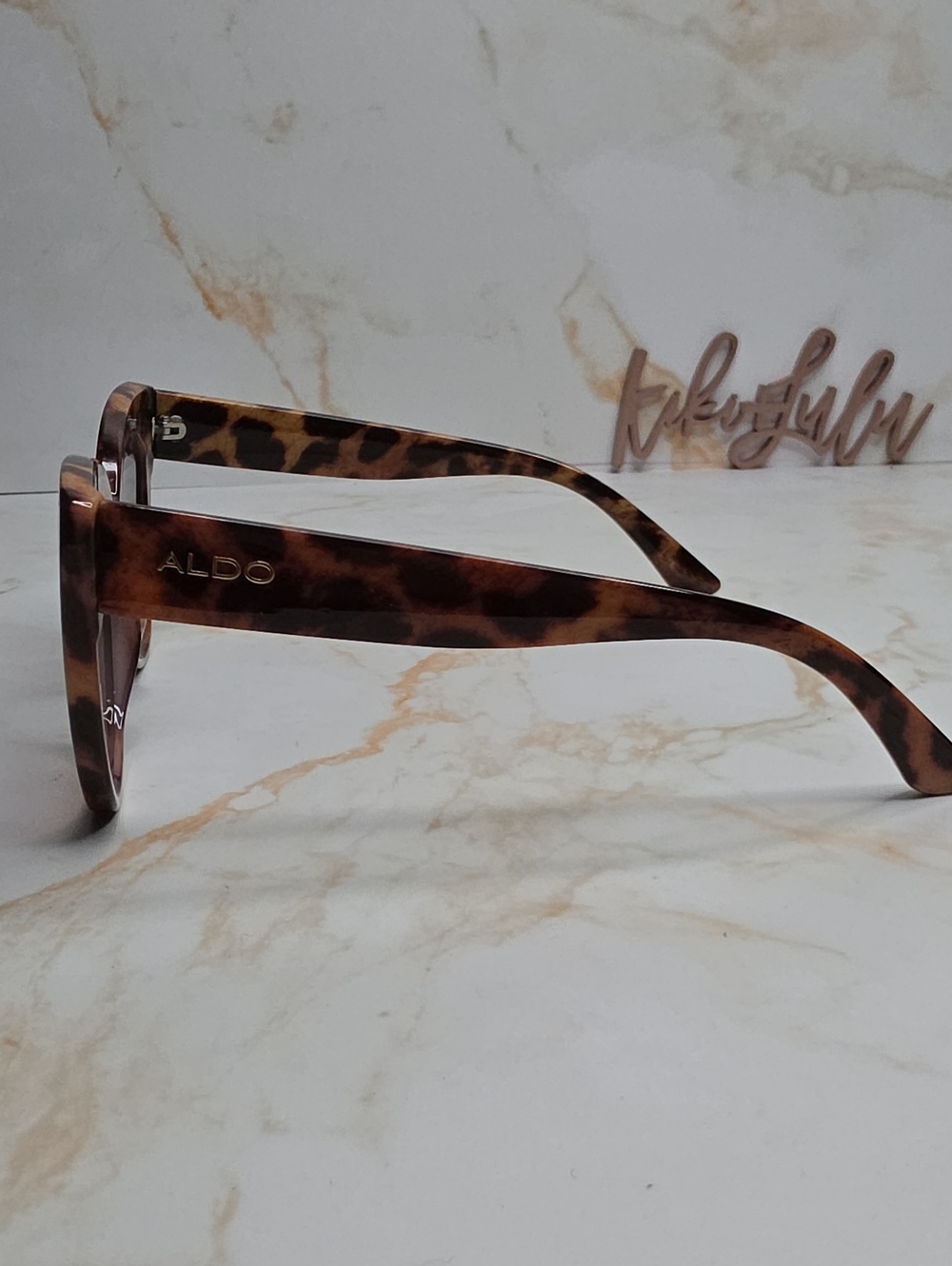 Aldo Denola Cat Tortoiseshell Cat Eye Sunglasses - Brown - Picture 4 of 7